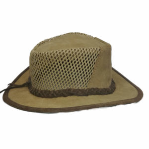 Kalahari Suede Netted Leather Hat