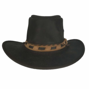Sahara Waxy Leather Choc Hat